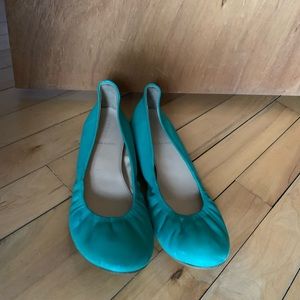 J Crew Greenish-Turquoise Flats 8.5